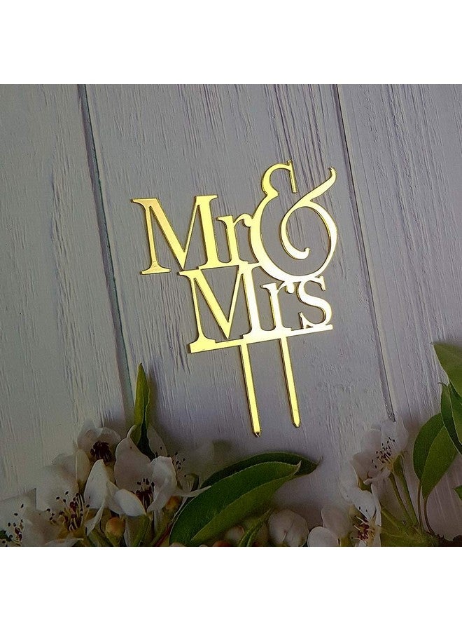 Incrizma Gold Cake Topper Acrylic Cake Topper | Cake Topper Cake Decoration Supplies (Mr & Mrs) - Image 5