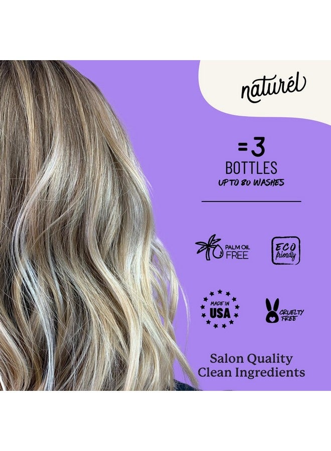 NATURÉL Naturel Toning Purple Shampoo and Conditioner Bar Set with Biotin for Blonde or Grey Hair, Shampoo Bar and Conditioner Bar for Blonde or Grey Hair, Vegan and Cruelty Free, Zero Waste, Made in USA - Image 4