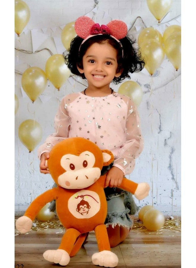 دير جوي وسادة قرد دير جوي المحشوة للأطفال ولعبة ناعمة للأطفال (بني فاتح، 55 سم) - Image 1