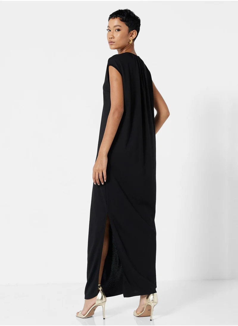 مانجو Oversized Sleeveless Maxi Dress