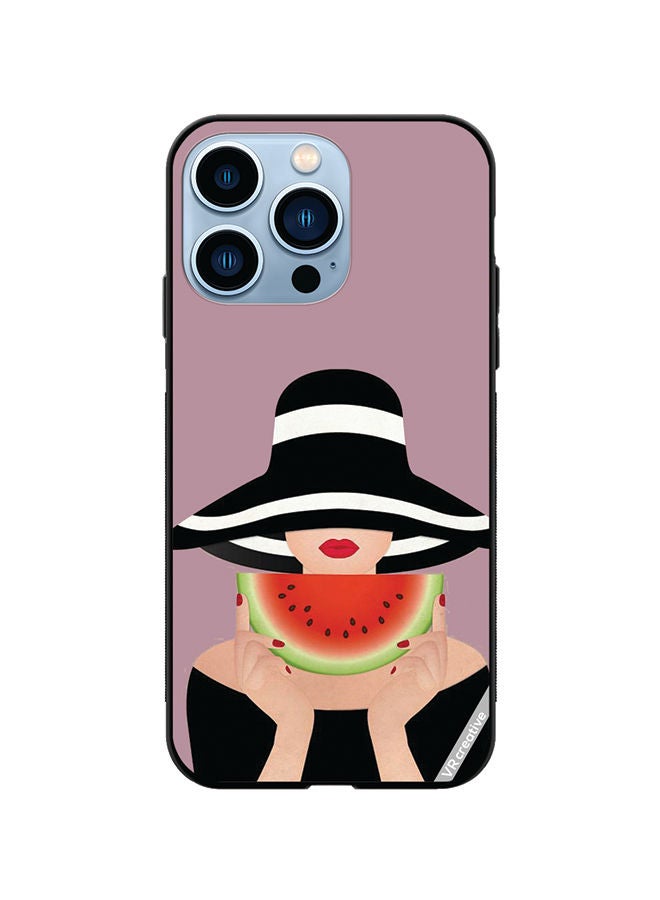 VR CREATIVE Protective Case Cover For Apple iPhone 14 Pro Max Girl With Watermelon Design Multicolour - Image 1