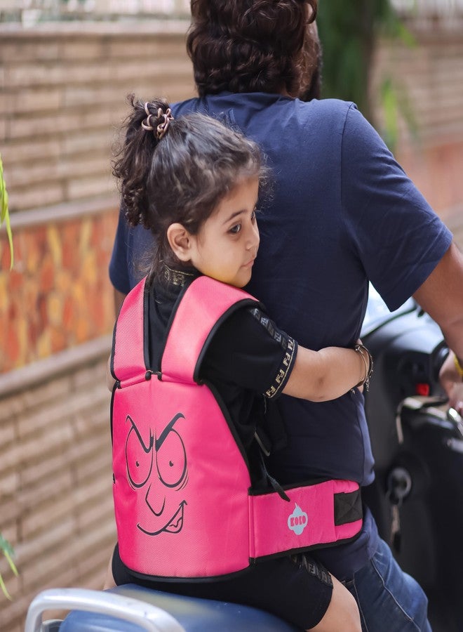 Koko Two Wheeler Adjustable Child Safety Belt for Baby Boys and Baby Girls with Double Buckles - Up to Age 6 (Pink) - Image 4