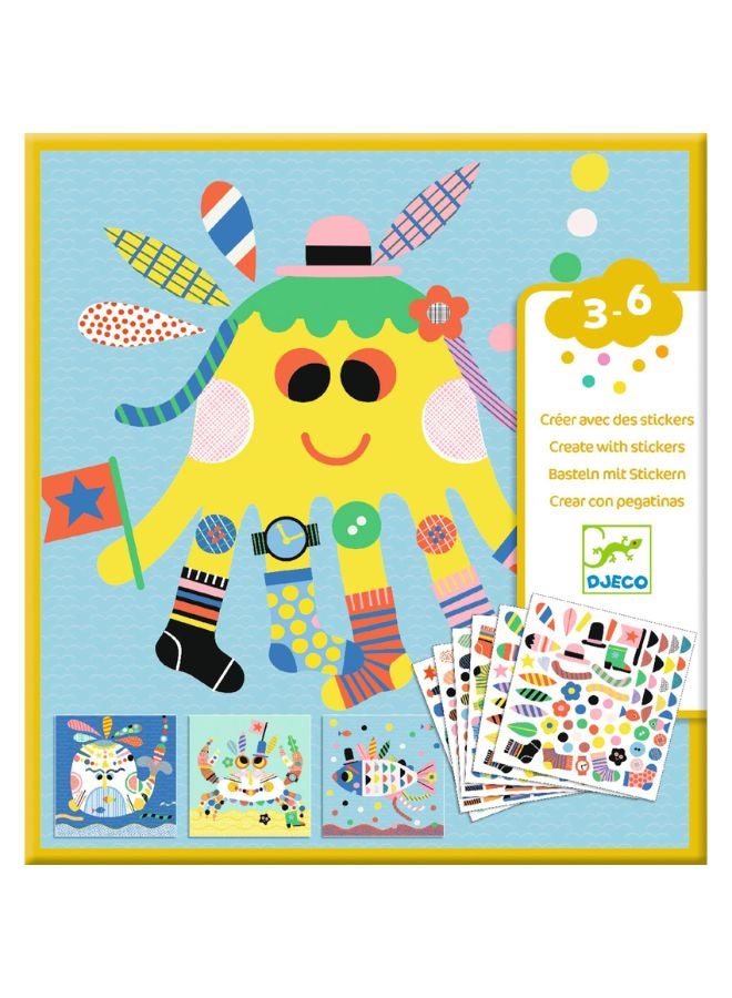 DJECO Sea Creatures Stickers - Image 1