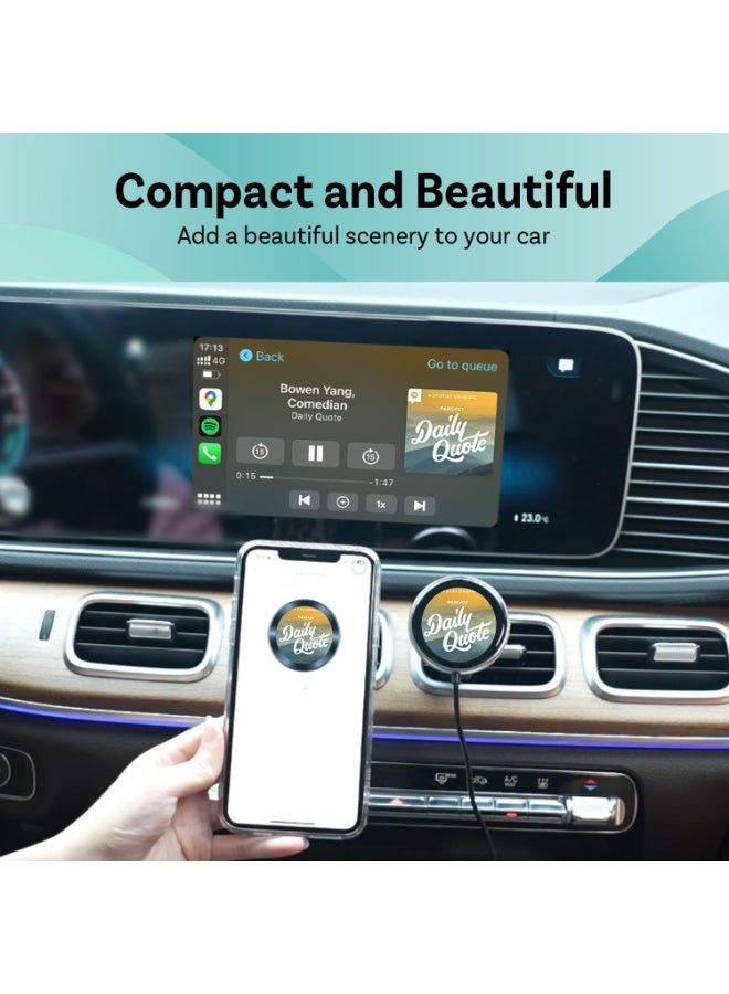 Ottocast CarPlay Clip Wireless Adapter - Seamless Apple CarPlay for iPhone, Plug & Play, Clips to Vent, Custom Screen, Fresh Scent. - Image 2