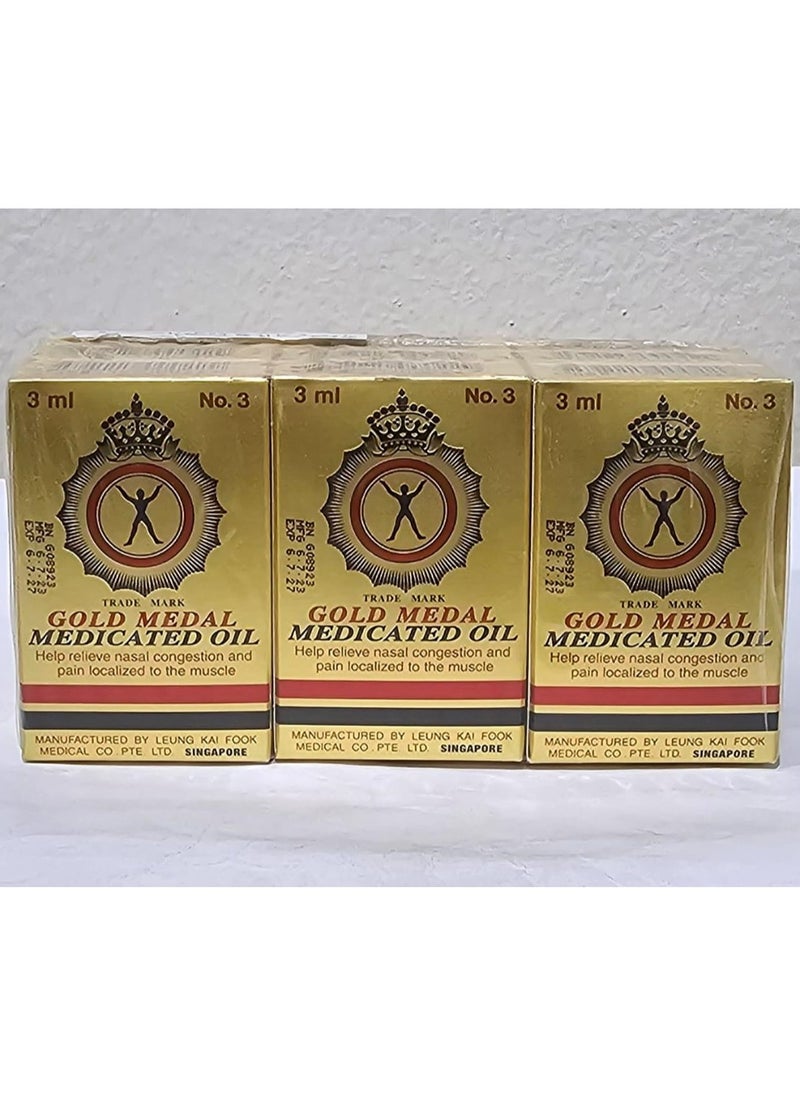 GOLD MEDAL Pack Of 12 Gold Medal Medicated Pain Killer Oil  - Image 1