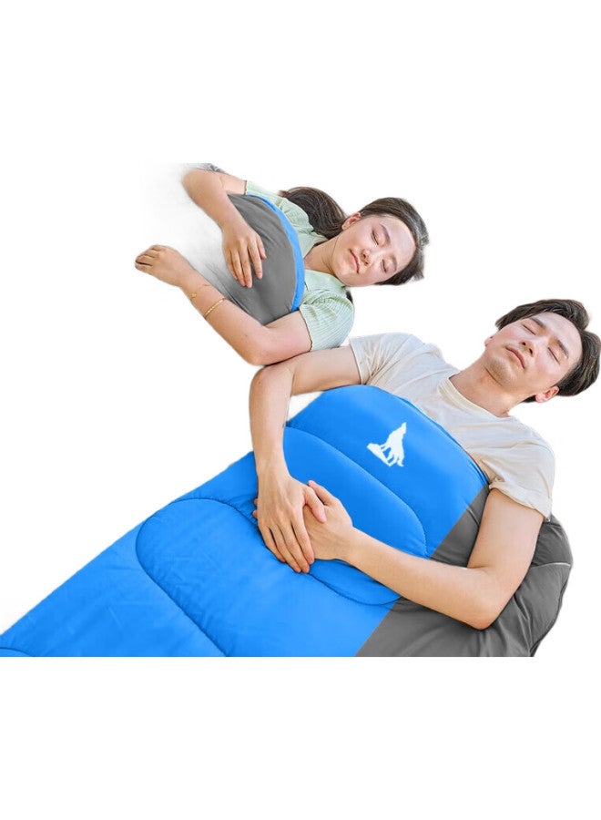 BeiJiLang Sleeping Bag For Adults, Outdoor Travel, Winter Warmth, Indoor Camping, Cotton Sleeping Bag, Thickened, Nap, Dirt-Proof, Blue, 1.8Kg - Image 2