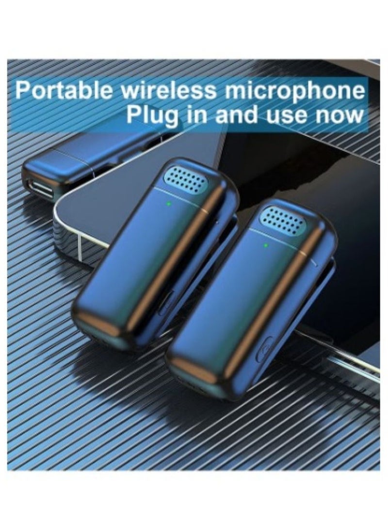 Wireless lavalier microphone for Type-C mobile phones, USB-C iPhone 15 charging case, noise- - Image 2