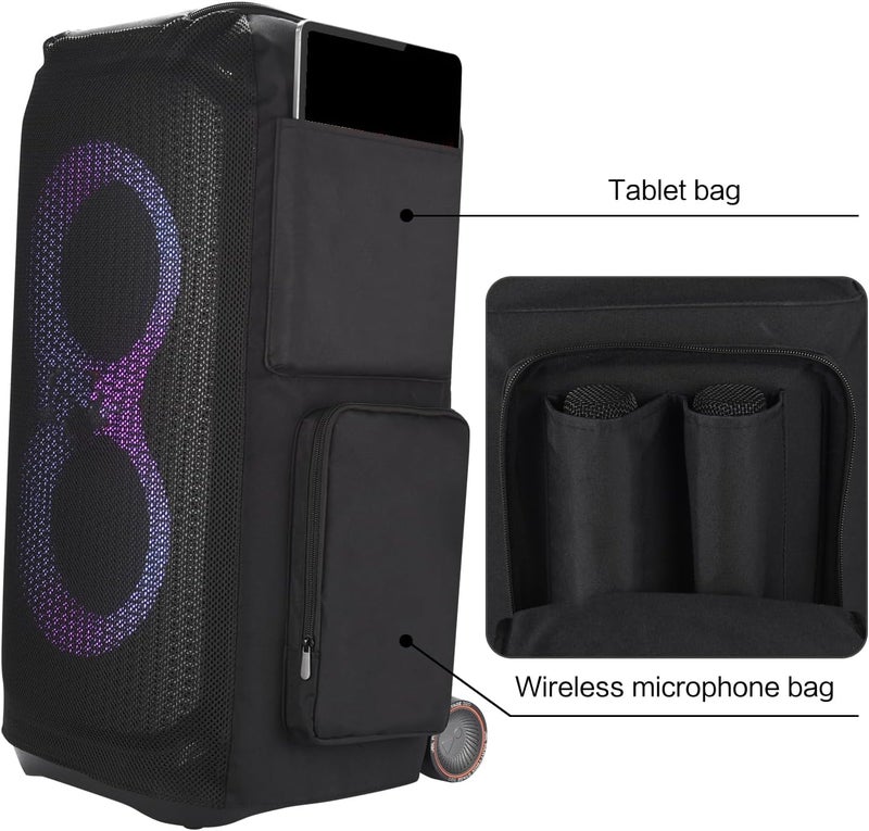 Travel Friendly Loudspeaker Case Enclosure for Bag with Padded Interior Accessory Pocket Holder Portable Accessories - Image 1