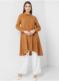 Asymmetrical Button Down Tunic