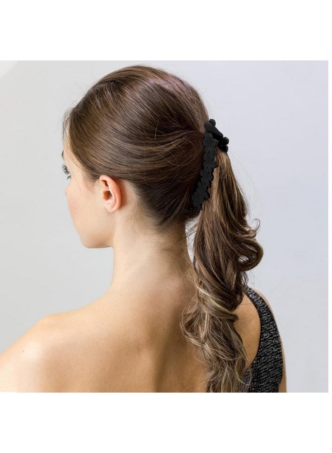 Hapdoo Hair Clips, 6PCS Daisy Flower Banana Clips for Medium Hair, Premium Acrylic Material, Mixed Colors Styles, Easy to Use, Hair Jaw Clips Barrettes Styling Accessories for Women Girls - Image 4