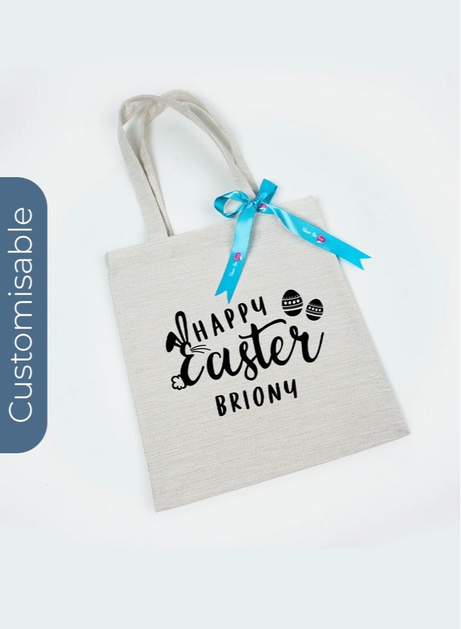 Share the Love Personalised Easter Tote Bag , Happy Easter - Eggs - Image 1