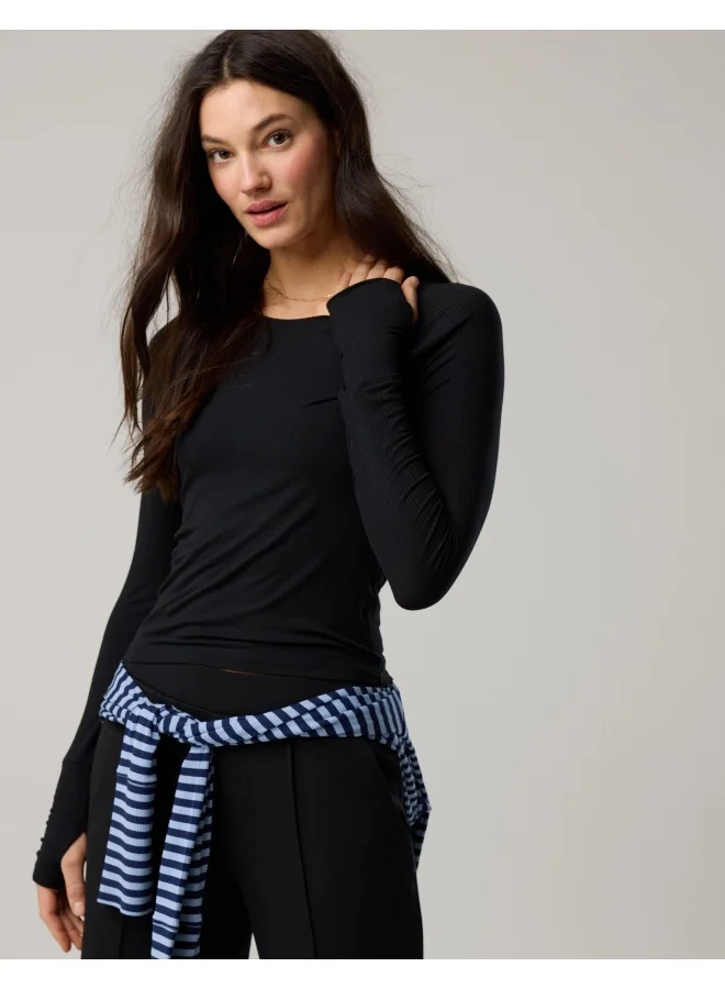 Aerie OFFLINE By Aerie Thumbs Up Ribbed T-Shirt