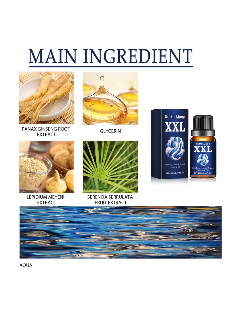 NORTH MOON Men's Body Care Essential Oil – Reduces Stress, Strengthens Body, Boosts Vitality and Stamina  - Image 3