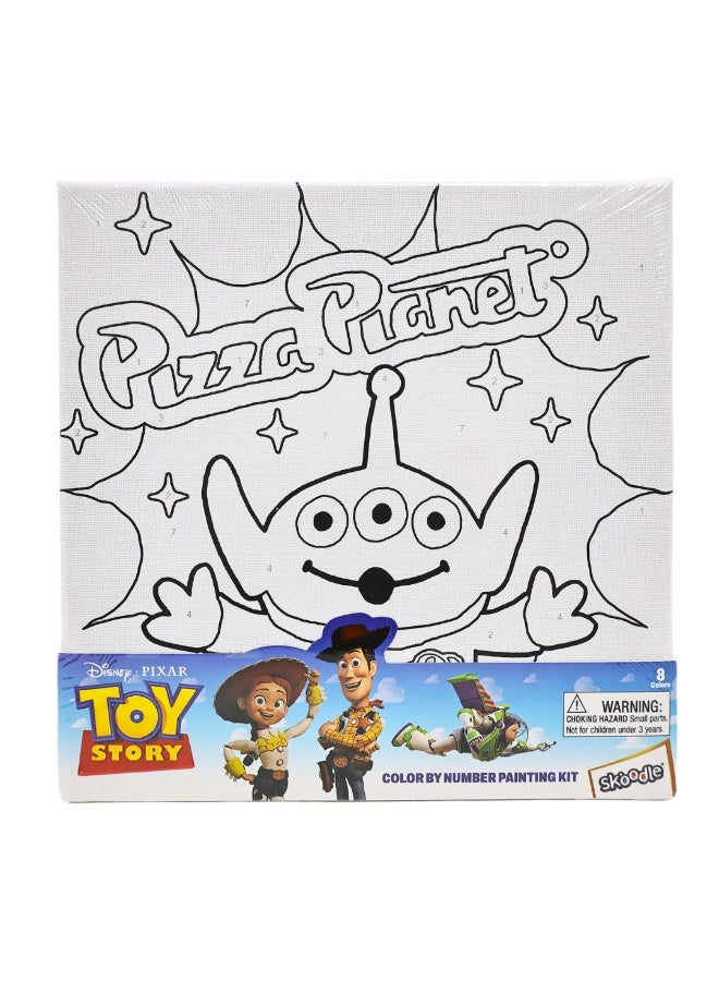 Disney Toy Story Alien Color by Number Painting Kit | Canvas with Brushes | Learn Number Recognition & Color Matching | Educational Activity For Kids | Age 3+ - Image 3