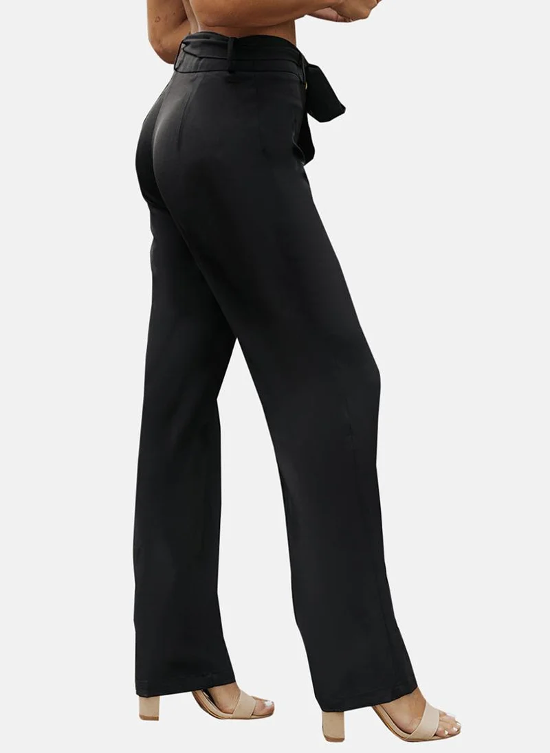 يونيكي Black Casual Trousers