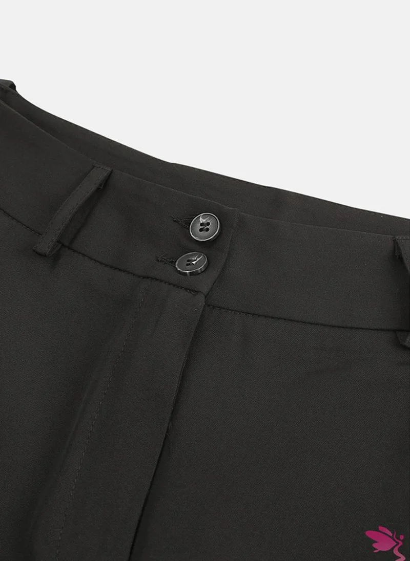 يونيكي Black Casual Trousers