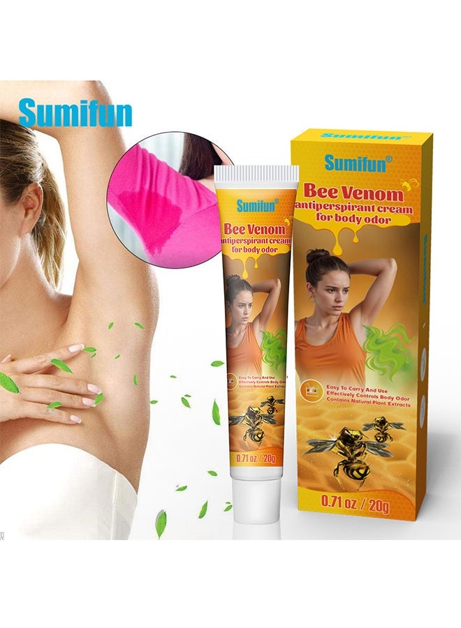 سوميفون كريم مزيل العرق بسم النحل لرائحة الجسم ورائحة الإبط، كريم لإزالة رائحة الجسم للرجال والنساء، يقلل العرق ويزيل الرائحة، 20 جرام - Image 1