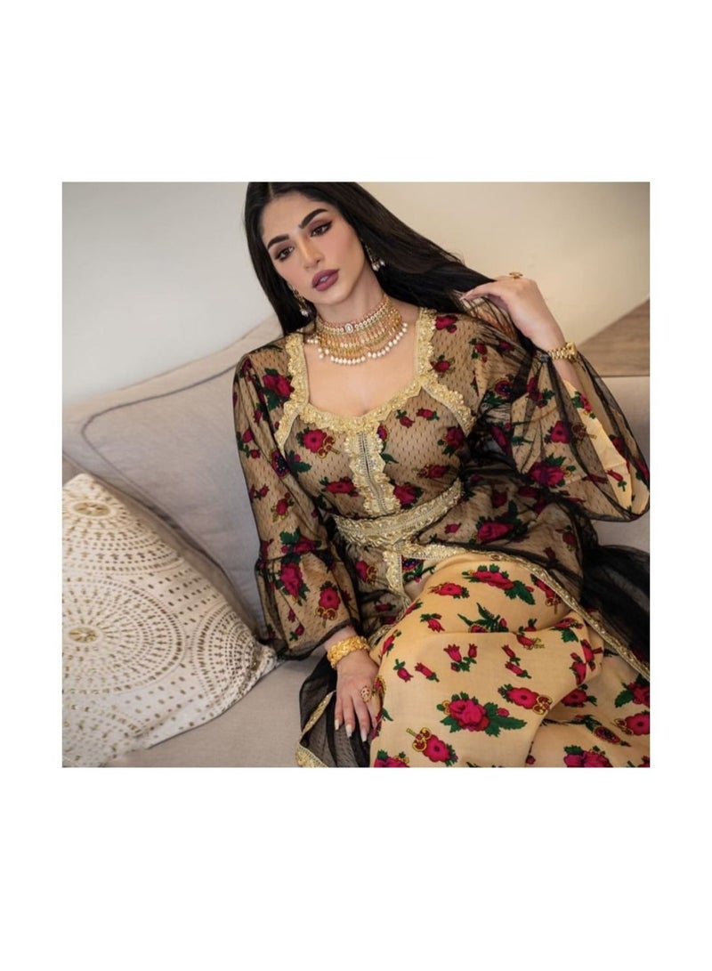 نوثينج فستان نسائي طويلة الأكمام ، متعدد اللوان - مقاس XXL - Image 3