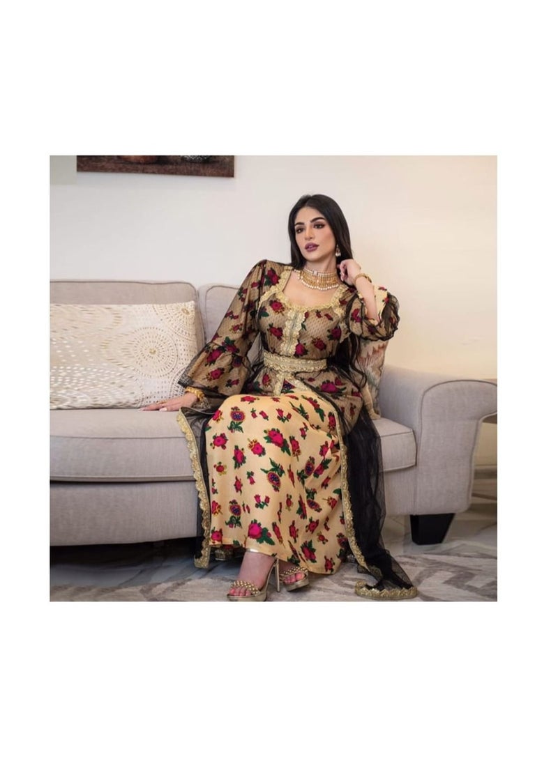 نوثينج فستان نسائي طويلة الأكمام ، متعدد اللوان - مقاس XXL - Image 2