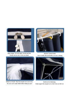 Y&D Bed Canopy Tents Curtain Strong Shading  Curtain Single Bed Tent Curtain Student Shading Cloth Bed Canopy Mosquito Net Student Sleep Privacy Protection  - Image 5