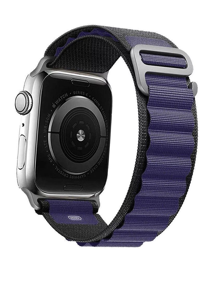 MOCOM 49mm Watch Straps Alpine Loop Band For Watch Mocom BlackBlue  - Image 1
