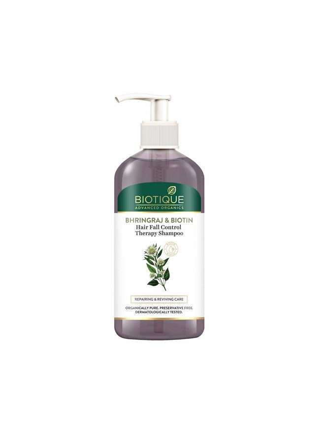 Biotique Bhringraj & Biotin Hair Fall Control Theraphy Shampoo - Less breakage, Anti-Hairfall, Promotes Hair Growth|For Men & Women - 300ml