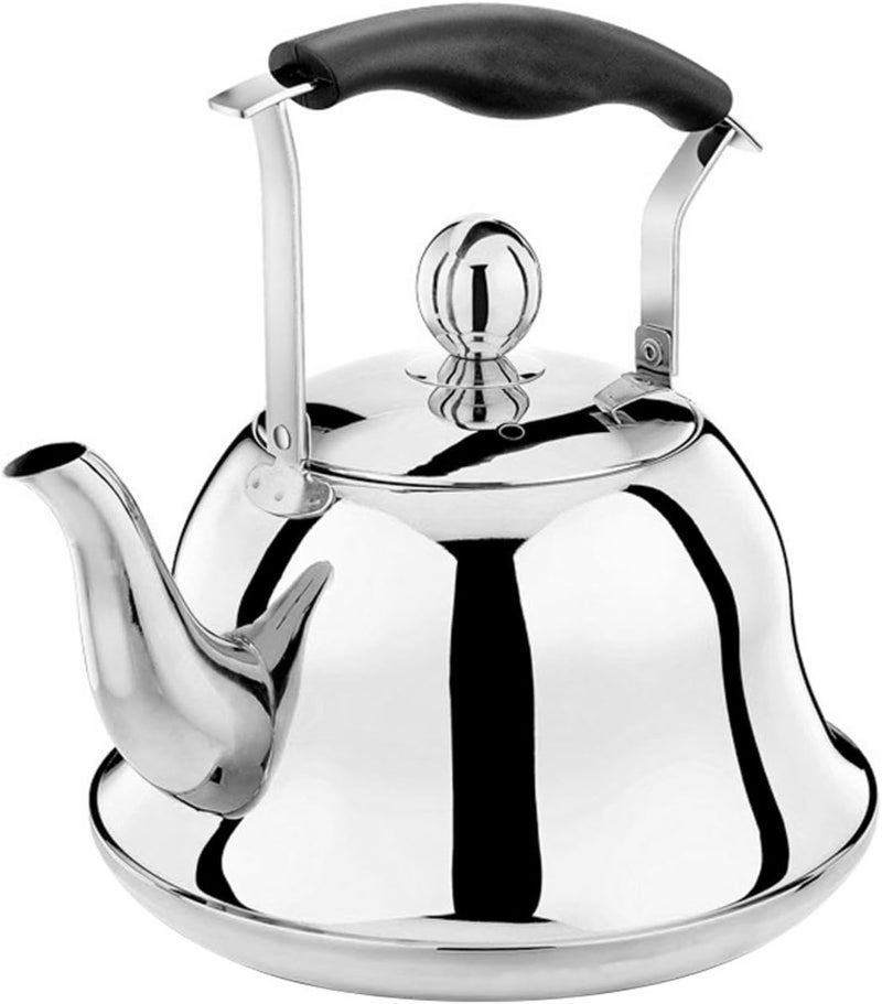 Whistling Tea Kettle, Tea Kettles Stovetop Whistling with Infuser Loose Stainless Steel Teapot Gold Tea Kettle for Stove Induction Stove Copper 2-Liter 2.1-Quart - Image 1