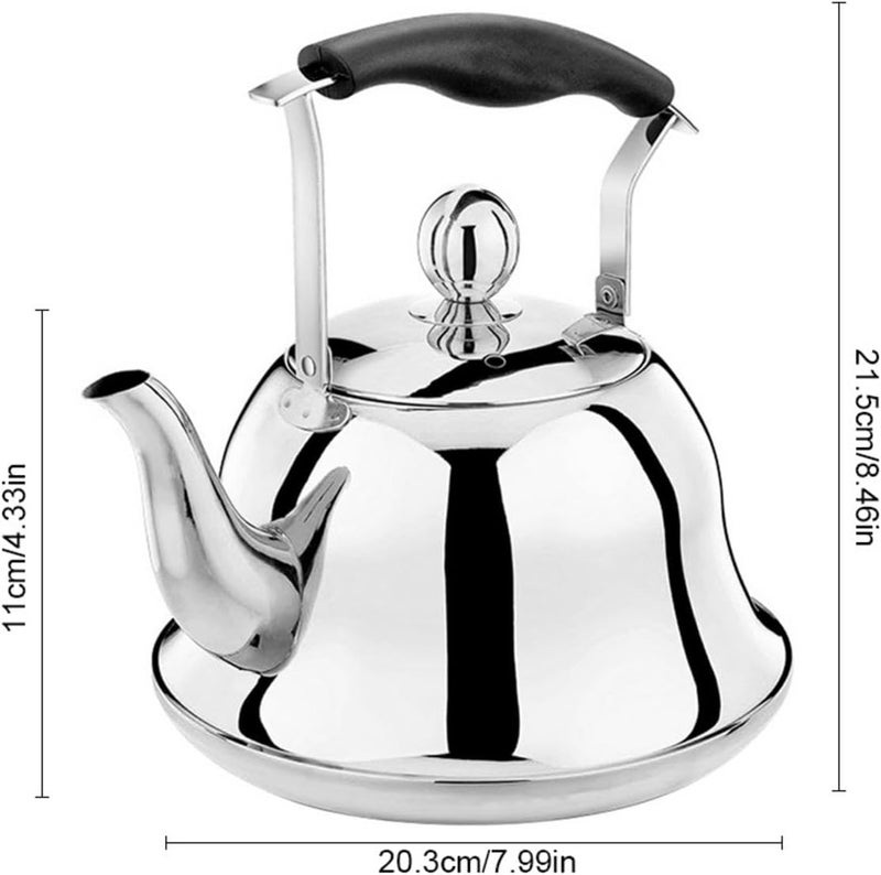Whistling Tea Kettle, Tea Kettles Stovetop Whistling with Infuser Loose Stainless Steel Teapot Gold Tea Kettle for Stove Induction Stove Copper 2-Liter 2.1-Quart - Image 2