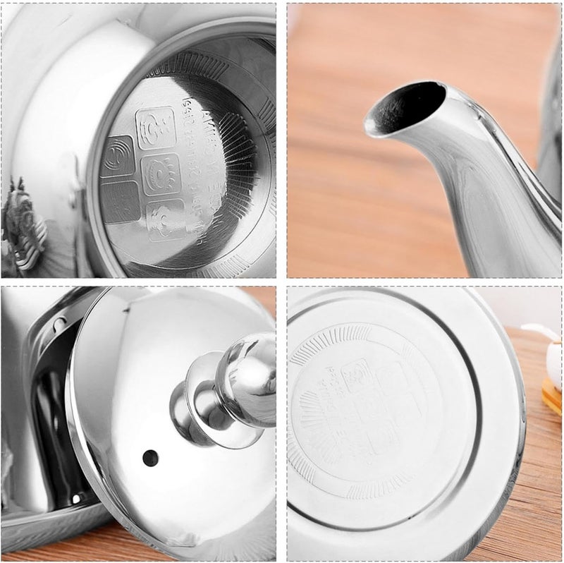Whistling Tea Kettle, Tea Kettles Stovetop Whistling with Infuser Loose Stainless Steel Teapot Gold Tea Kettle for Stove Induction Stove Copper 2-Liter 2.1-Quart - Image 4