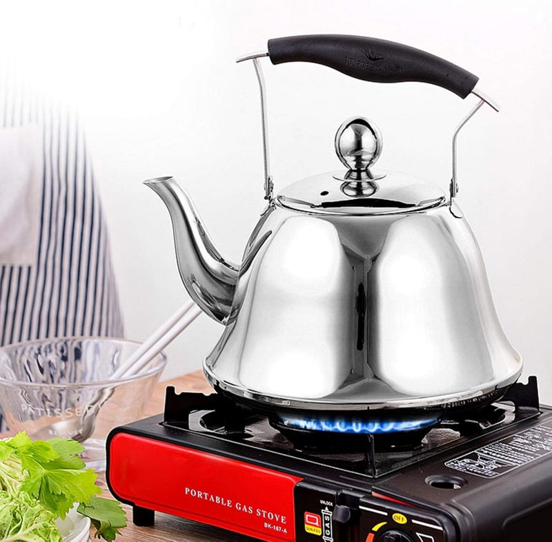 Whistling Tea Kettle, Tea Kettles Stovetop Whistling with Infuser Loose Stainless Steel Teapot Gold Tea Kettle for Stove Induction Stove Copper 2-Liter 2.1-Quart - Image 3