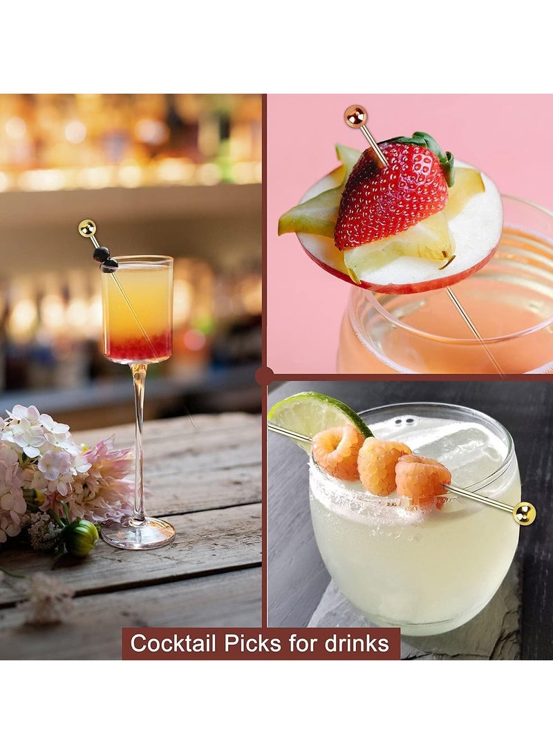 Bukela Cocktail Picks, 12 Pcs Reusable Stainless Steel Cocktail Garnish Toothpicks Set, For Drinks Fancy Drinks for Party Decoration Appetizers Fruit (4.3 Inches) - Image 4