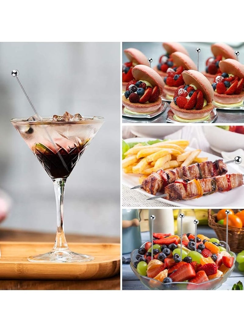 Bukela Cocktail Picks, 12 Pcs Reusable Stainless Steel Cocktail Garnish Toothpicks Set, For Drinks Fancy Drinks for Party Decoration Appetizers Fruit (4.3 Inches) - Image 5