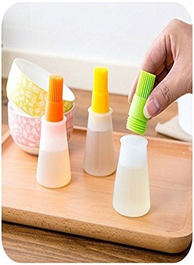 DR Mall Multipurpose Oil Honey Dispenser Storage and Basting Brush Liquid Oil Pen Cake Butter Bread Pastry Brush - Image 1