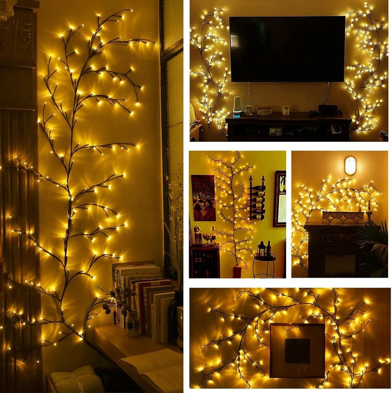 Foxelli Tree Branches Decorative Wall Light Aesthetic Willow Vine Lights Flexible Enchanted Fairy Lights Twinkle Tree Lighted Branches LED Branch Light Flexible Vine Fairy Lights Twinkle Artificial (1) - Image 2