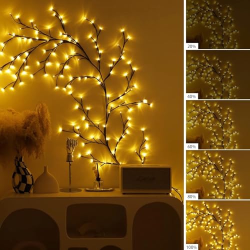 Foxelli Tree Branches Decorative Wall Light Aesthetic Willow Vine Lights Flexible Enchanted Fairy Lights Twinkle Tree Lighted Branches LED Branch Light Flexible Vine Fairy Lights Twinkle Artificial (1) - Image 5