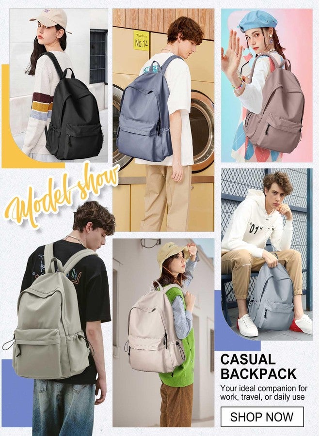 SEAFEW Backpack for Women,Carry on Backpack Flight Approved,Casual Daypacks Cabin Bagage, White School, M - Image 2