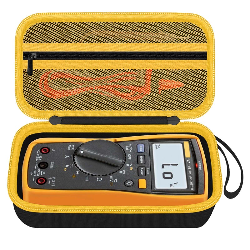 HESPLUS Carrying Case for Fluke 15B17BFluke 101117115116114113177179233106107 Multimeter Testers and Accessories Multimeter Storage Bag Organizer Box Black Case Only