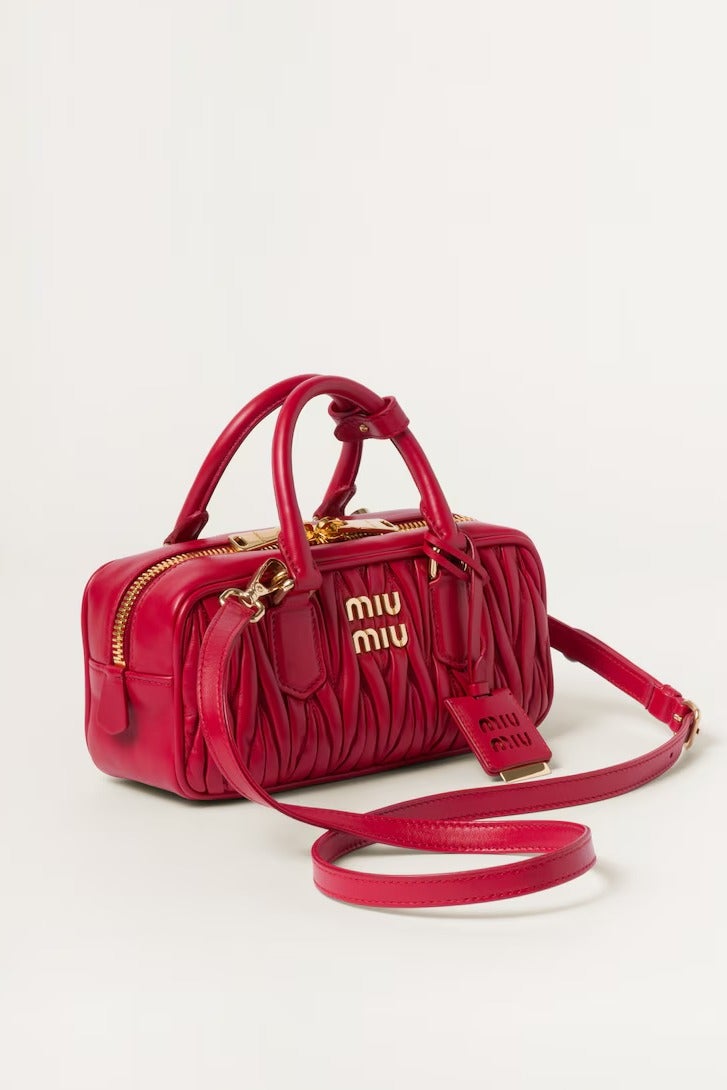 Miu Miu Small Arcadie Top Handle Bag in Matelassé Nappa Leather Crossbody Shoulder Zip Closure - Image 2