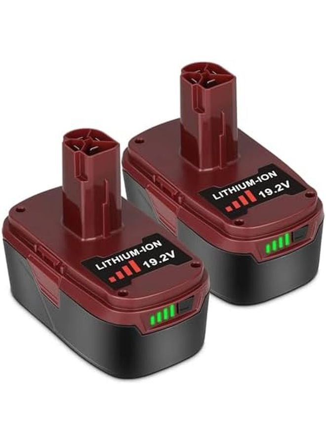 2 Pack 19 2V 6 5Ah Lithium Ion Battery Pack With A Charger For Craftsman DieHard XCP - Image 3
