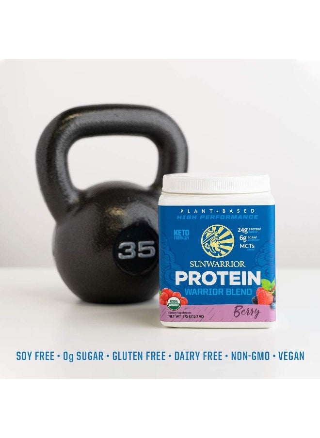 Sunwarrior Vegan Protein Powder With Bcaa | Organic Hemp Seed Protein Gluten Free Non-Gmo Dairy Free Soy Sugar Free Low Carb Plant Based Protein Powder | Berry 15 Srv 375 G | Warrior Blend By  - Image 5
