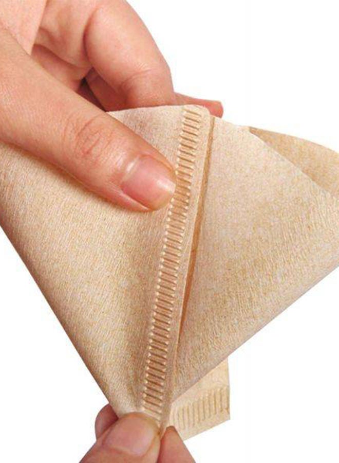 Viden 100 قطعة من ورق فلتر القهوة غير المبيض للاستخدام مرة واحدة، بيج، 13.4 × 10.2 سم - Image 4