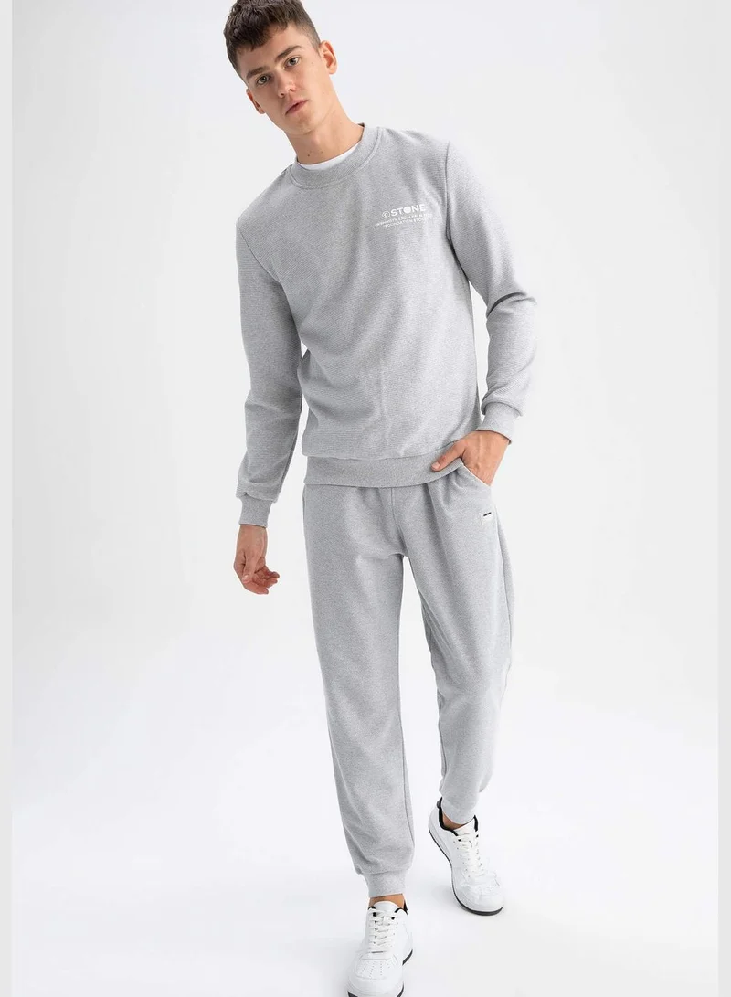 DeFacto Man Slim Fit Crew Neck Long Sleeve Knitted Sweatshirt
