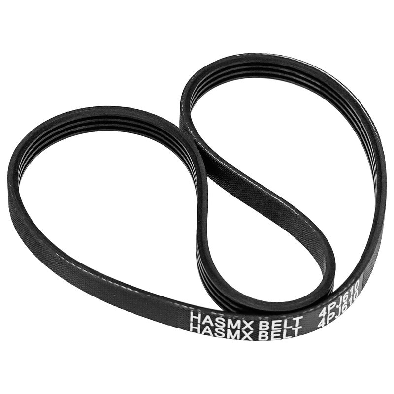 HASMX Drive Belt Replacement Belt for Rikon Band Saw Models 10-320, 10-321, 10-325, RK14CS Replaces Part Numbers C10-995, P10-320-87, 24" Internal Length Band Saw Drive Belt, 4 Rib, Black (1-Pack) - Image 1