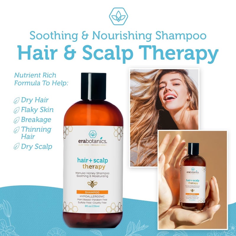 Era Organics Era Organics Manuka Honey Dry Scalp Shampoo - Soothing and Moisturizing Shampoo for Dry Scalp and Damaged Hair - Family Friendly Sulfate Free Shampoo Treatment for Sensitive Skin - Image 5