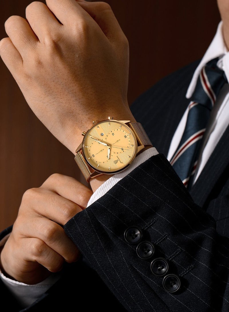 GOHUOS Men Watches Top Brand Luxury Waterproof Date Clock Male  Stainless Steel Strap Casual Quartz Watch Sports Wrist Watch Men - 45mm - Image 4