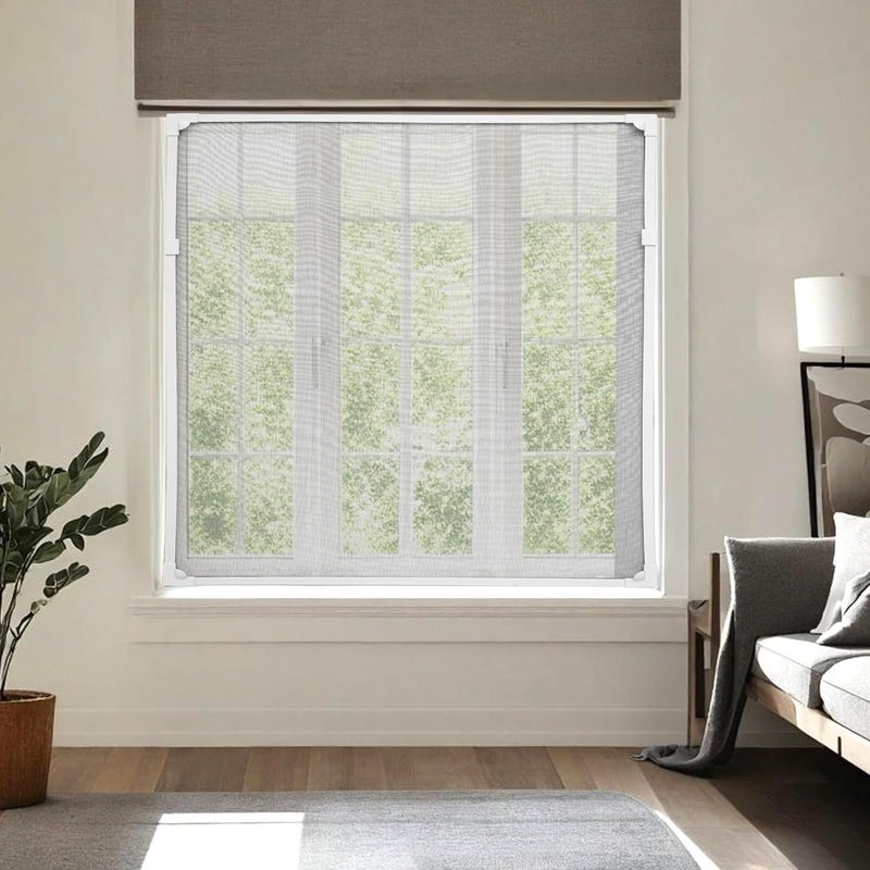 White Edge White Network Heavy Duty Automatic Closing Magnetic Window Screen 70cm 150cm No Tool Needed Insect Proof Transparent Privacy Net for Home Office Cabin Patio Balcony Easy Installation Clean Reinforced Edges Sturdy Construction - Image 5