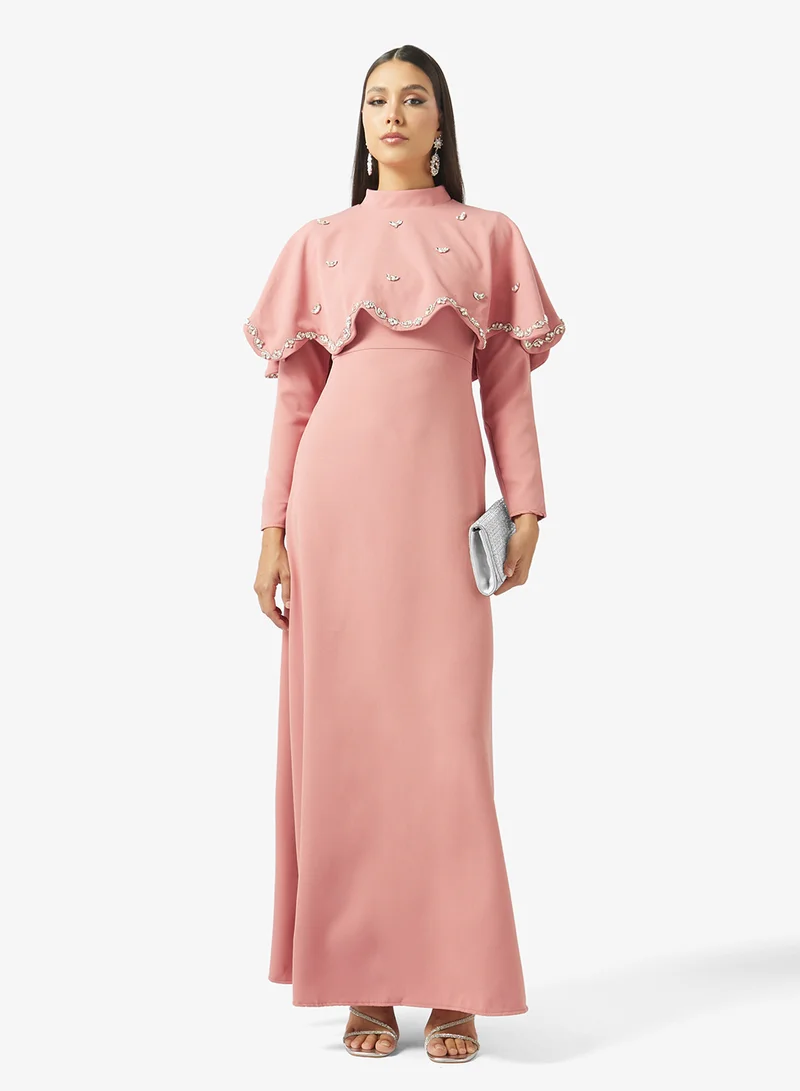 Khizana  Embellished Cape Dress for Women | Best Price UAE