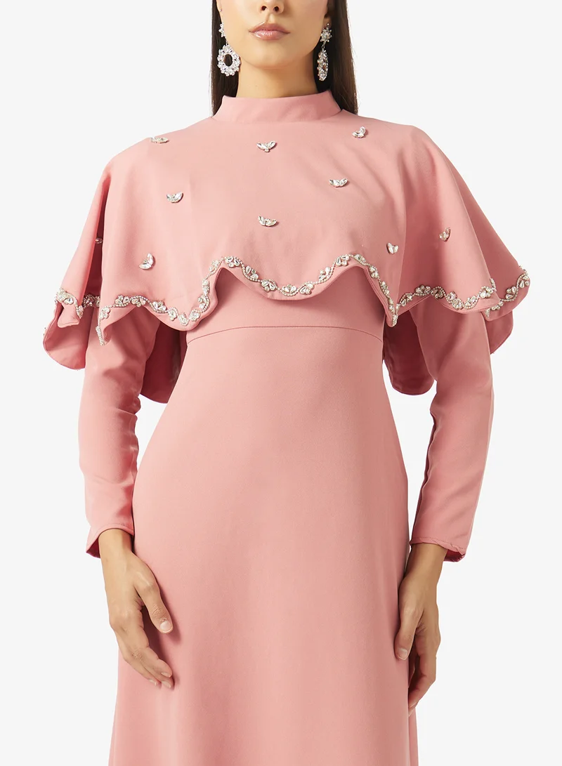 Khizana  Embellished Cape Dress for Women | Best Price UAE