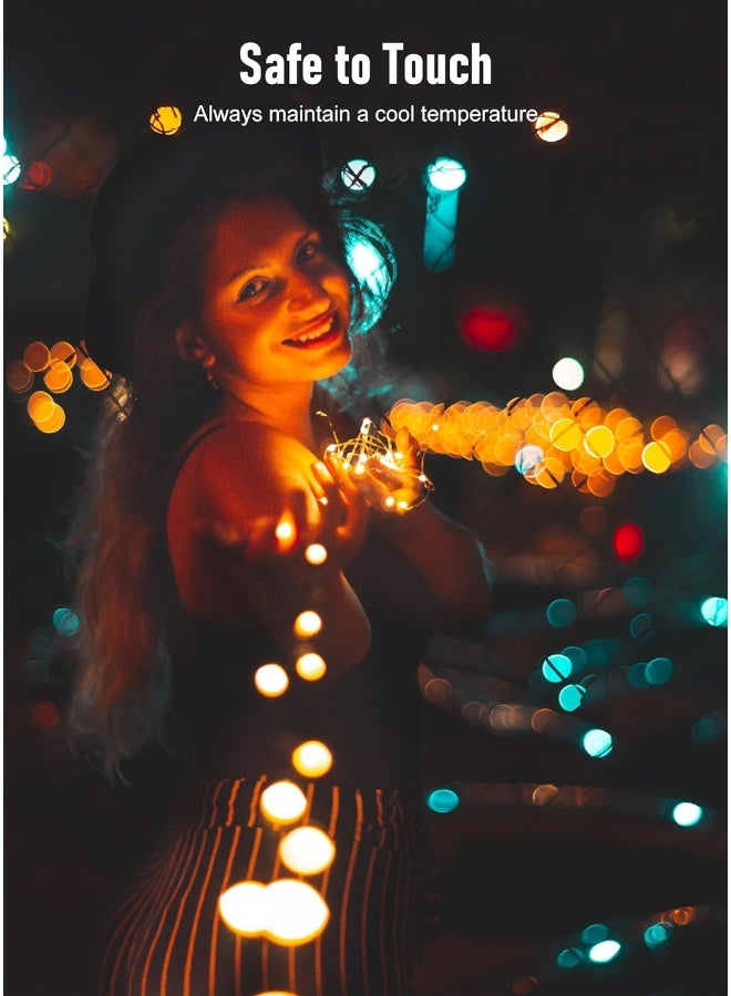 MineTom Fairy Lights Battery Operated, 33 Feet 100 Leds Color Changing Twinkle Lights With Remote And Lighting Modes Waterproof 3Aa Battery Case String Lights For Bedroom Wedding Party  - Image 1