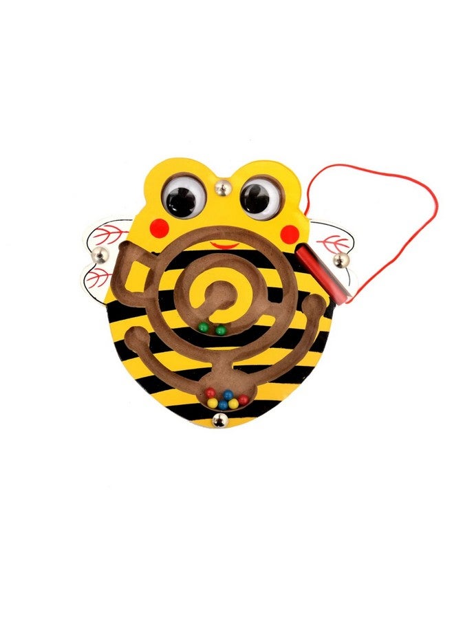 لعبة لوحية تعليمية من SHORO مع قلم مغناطيسي وخرز ومتاهة خشبية (نحلة عسل)